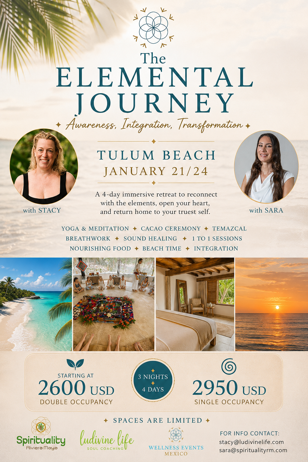The Elemental Journey wellness retreat in Tulum Beach